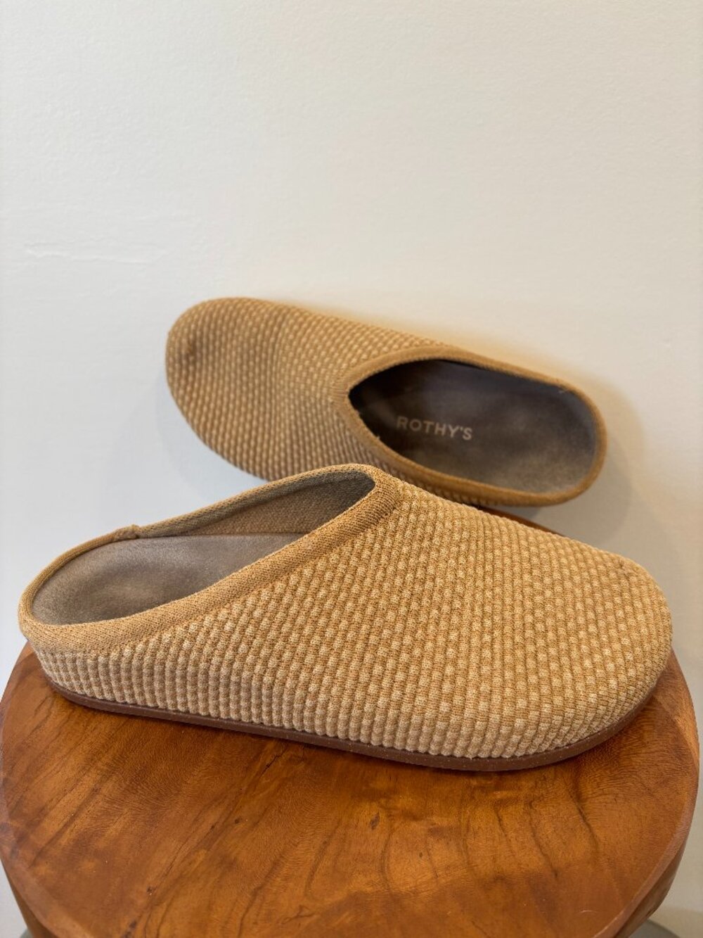 Rothy's Casual Clogs Mules Slippers - 9, Flax Tan